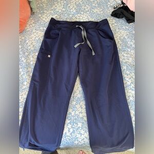 Figs straight leg navy blue bottoms